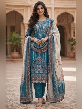 CHINON DESIGNER
FANCY DESIGNER WORK 
Elegant 3 piece Indian Salwar Suit